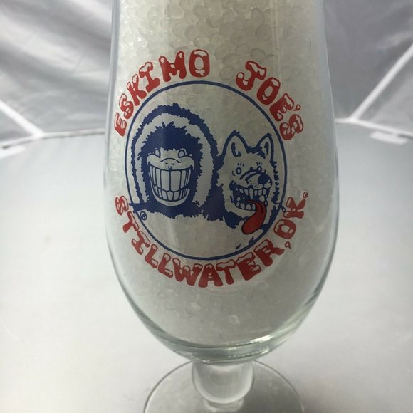 Eskimo Joes Stillwater Oklahoma Tall Clear Glass Eskimo Frozen Drink Cup - Picture 2 of 8